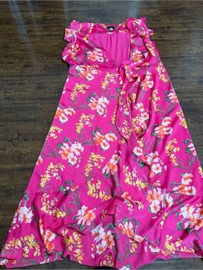 Ava & Aiden Fuchsia Floral Dress